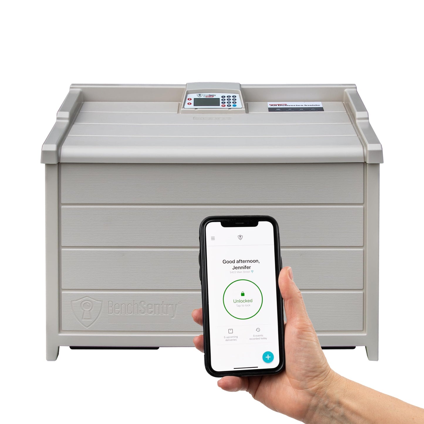 BenchSentry Connect by Genie Tan Package Delivery Box for Outside