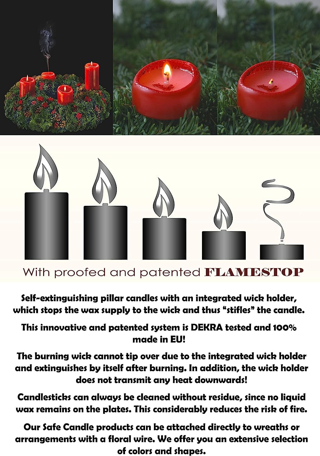 HYOOLA White Pillar Candles 2x4 Inch - 12 Pack Unscented Bulk Pillar Candles - European Made