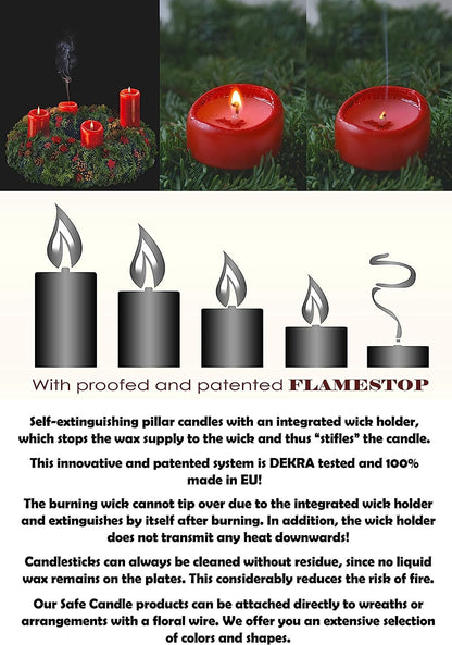 HYOOLA White Pillar Candles 2x4 Inch - 12 Pack Unscented Bulk Pillar Candles - European Made
