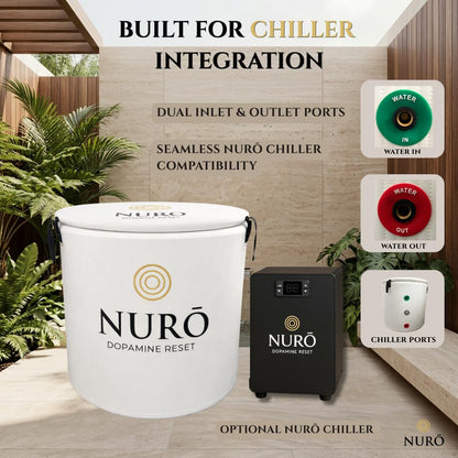 NURŌ Cold Plunge Tub | Luxury Ice Bath for Recovery, Energy & Focus | White