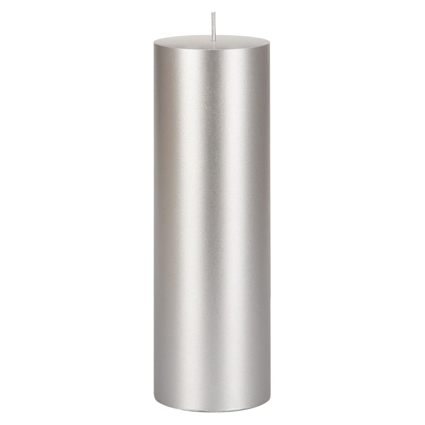 Mega Candles 1 pc Unscented Solid Silver Pillar Candles, Hand Poured Premium Wax Candle 3 Inch x 9 Inch, Home Décor, Spas, Weddings, Occasions, Party, Centerpieces, Holidays, Vigils, Prayers