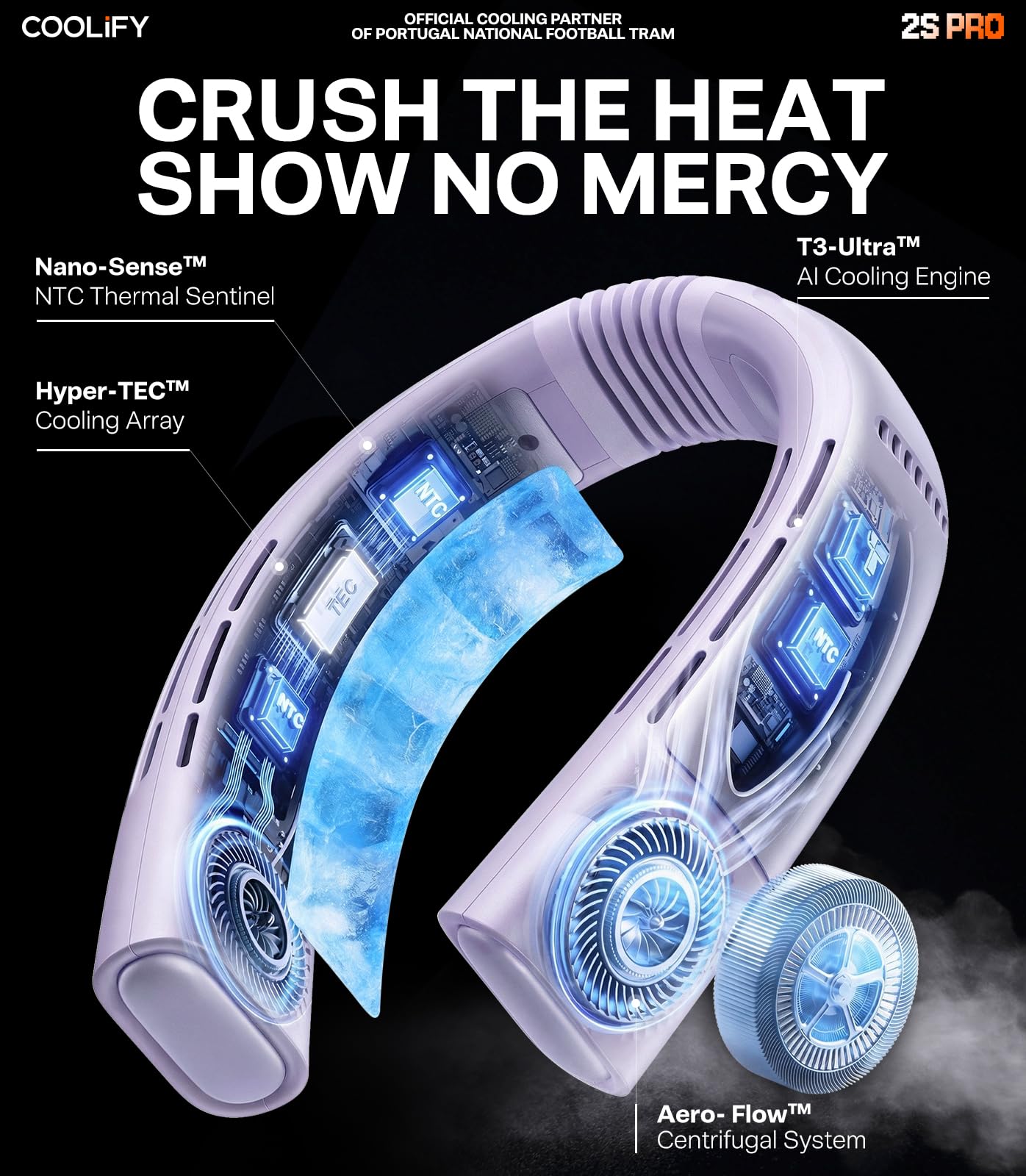 TORRAS Coolify 2S PRO Neck Cooler & Neck Fan - Purple