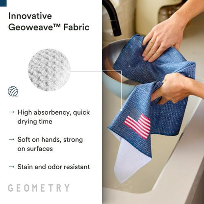 GEOMETRY Kitchen Tea Towel - Quick Dry Microfiber Cloth Dish Towels for Kitchen Drying - Premium Quick Dry Towel (Gradient Star, 1-Pack)