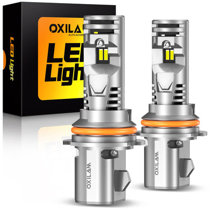 OXILAM Q36 9007/HB5 Fog Light Bulbs, 20000LM, 6000K Cool White, Plug and Play, IP68, Pack of 2