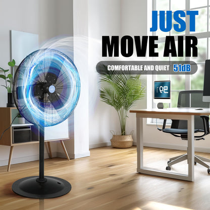 iLiving ILG8P30-72 Commercial Pedestal Floor Fan, 30-Inch, Industrial Heavy Duty Floor Standing Fan with 7261 CFM, Perfect for Home, Shop, Bedroom, Gym, Garage, Black