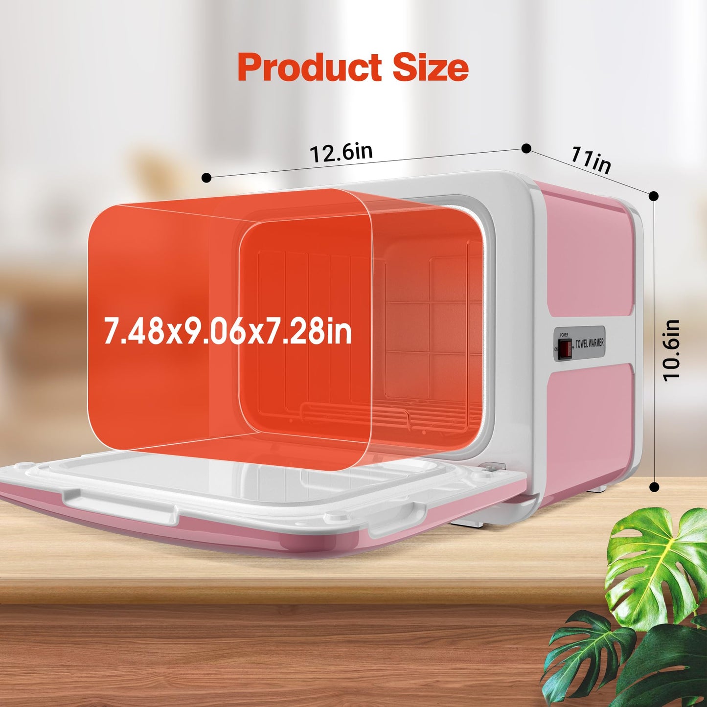 8.5L Towel Warmer Cabinet can Hold 12 Wet Facial Towels,Fast Heating with One-piece all-aluminum liner,Hot Towel Warmer Use for Spa,Hair Beauty,Salon - Black