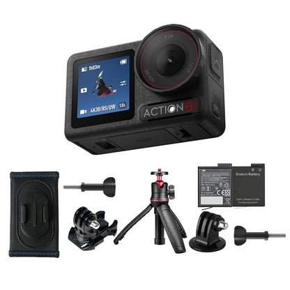 DJI Osmo Action 5 Pro Hiking Combo, Waterproof Action Camera with 1/1.3" Sensor, 4K/120fps Video, Subject Tracking, Stabilization, 8h Extended Battery Life with 2 Batteries, Hiking Accessories