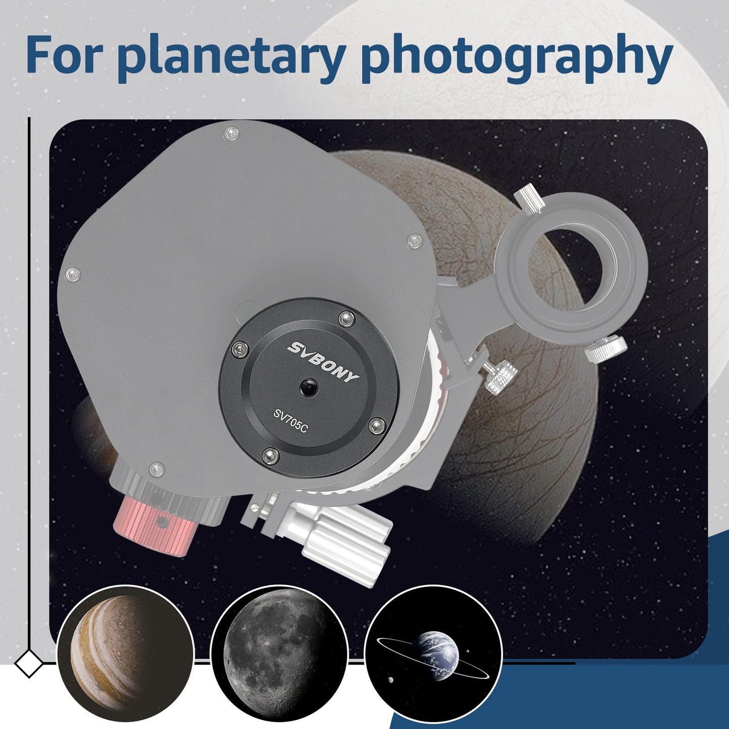 SVBONY SV705C Telescope Camera, IMX585 Sensor Astronomy Camera with USB 3.0, High Resolution Planets Camera, Astronomy Camera for Moon, Saturn, Planets and Deep Sky Astrophotography