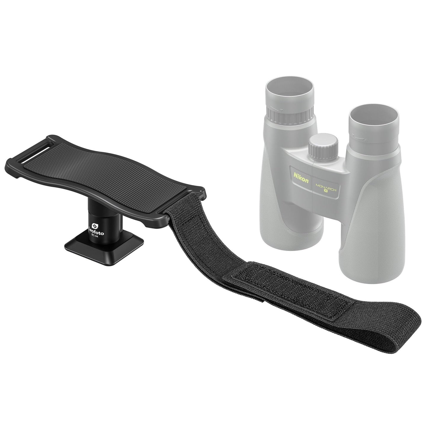 Leofoto Binocular Adapter Tray with Arca-Compatible Dovetail Mount, 360 Rotation, 3/8"-16 and 1/4"-20 Mounting Adapter (BC-04)