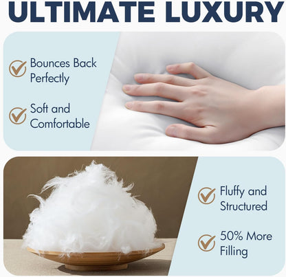 MIULEE Down Alternative Pillow Insert - Ultra Soft Fluffy Decorative Throw Pillow 12x20 Inch for Sofa & Bed