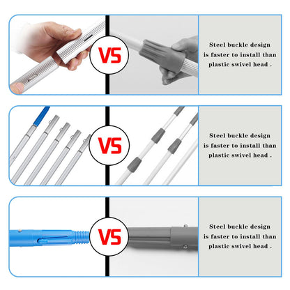 Water Fed Pole Kit Adjustable Solar Panel Cleaning Kit Cleaner Tool for Window Glass Roof Outdoor Glass Brush Window Washing Equipment (30FT)