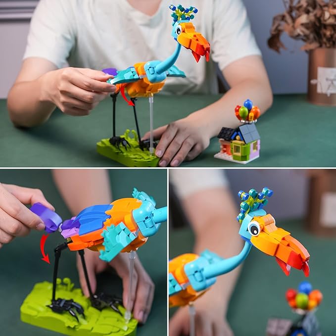 ENJBRICK Kevin Bird Up House Building Sets for AdultsCute Movie Animal Building Toy Set for Girls and Boys Age 8-14 Years Christmas and Birthday Gifts 602 pcs