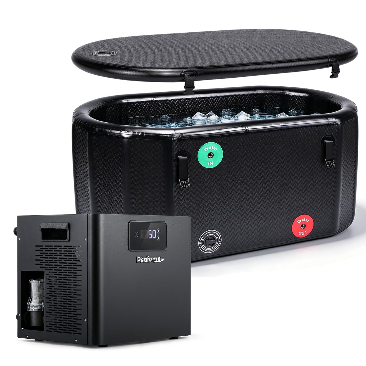 Water Chiller 1/3HP & 206Gal Ice Bath Tub for Recovery Cold Water Therapy Outdoor Indoor Use