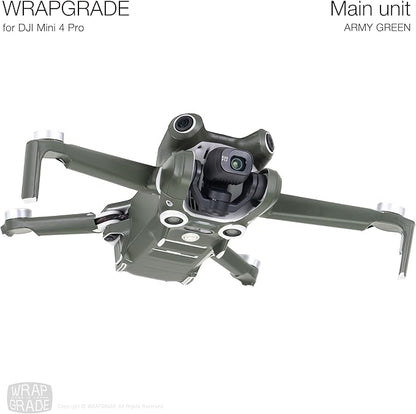 WRAPGRADE Skin Stickers Compatible with DJI Mini 4 Pro | Full Wrap (Army Green)