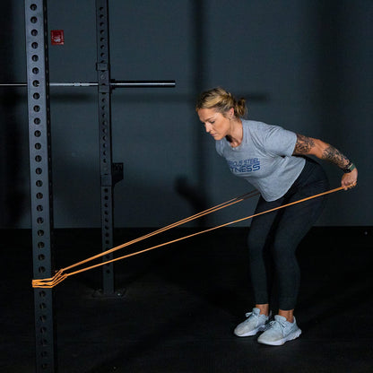 SERIOUS STEEL FITNESS Assisted 41" Pull-Up Band, Resistance & Stretching, Powerlifting & Pull-ups (#0 Orange - Single Band)