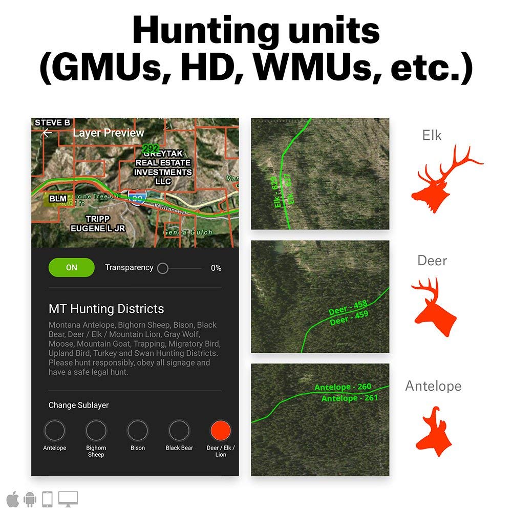 ONX Hunt Elite Membership – Nationwide Digital Hunting Maps for Phone, Tablet & Computer – Color-Coded Public & Private Land Ownership, 24K Topo, Hunt-Specific Layers & Updates