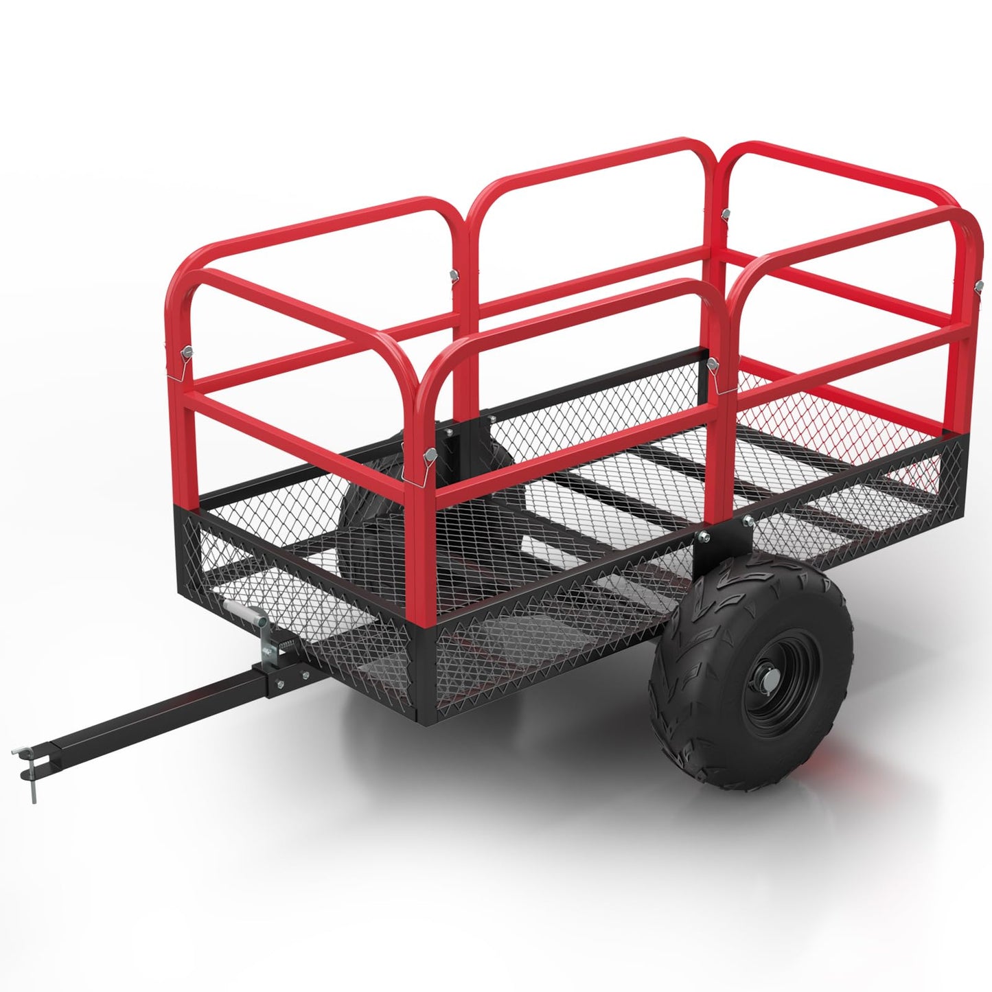 GAOMON Heavy Duty Utility Cart Cargo Trailer, 1700 Lbs 15 Cubic Feet, Yard Utility Trailer with Removable Sides and Handle, Garden Dump Cart for Hauling Behind Lawn & Garden Tractors