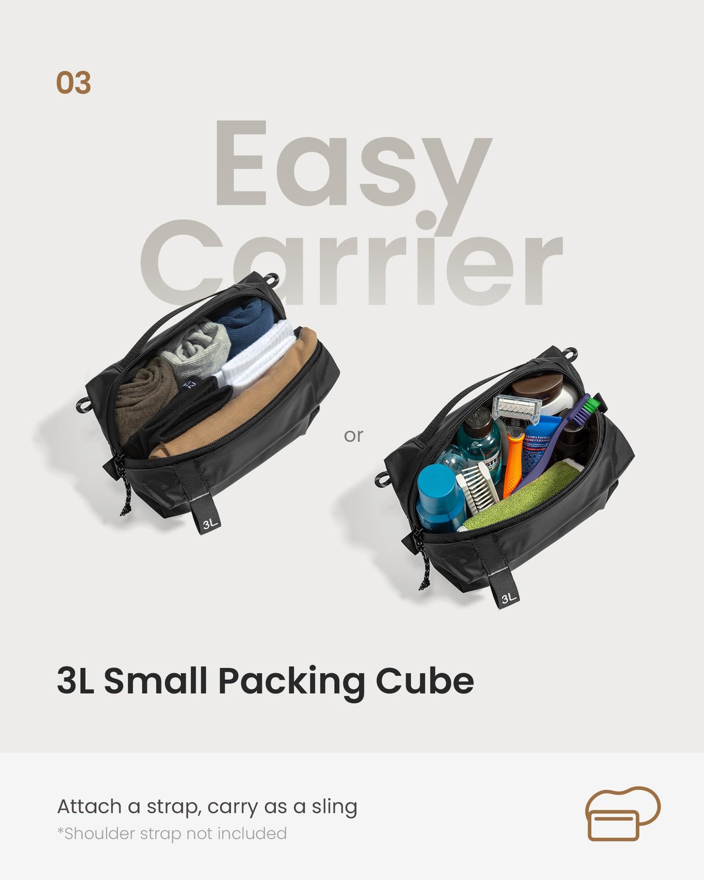 tomtoc Travel Backpack 40L and 3 Set Packing Cubes for Travel Essentials