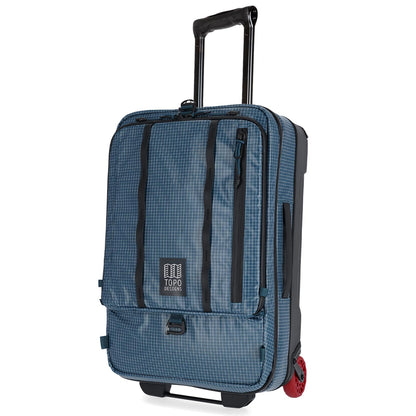 Topo Designs Global Travel Roller Bag Suitcase, 44L Carry-On, 3 Handles, Smooth Heavy Duty Wheels, Telescoping Handle, Durable + Rugged, WRAP Certified, PFAS Free (Apex Pond Blue)
