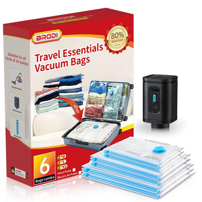 Travel Vacuum Bags - Space Saver Combo Pack (6 Bags)