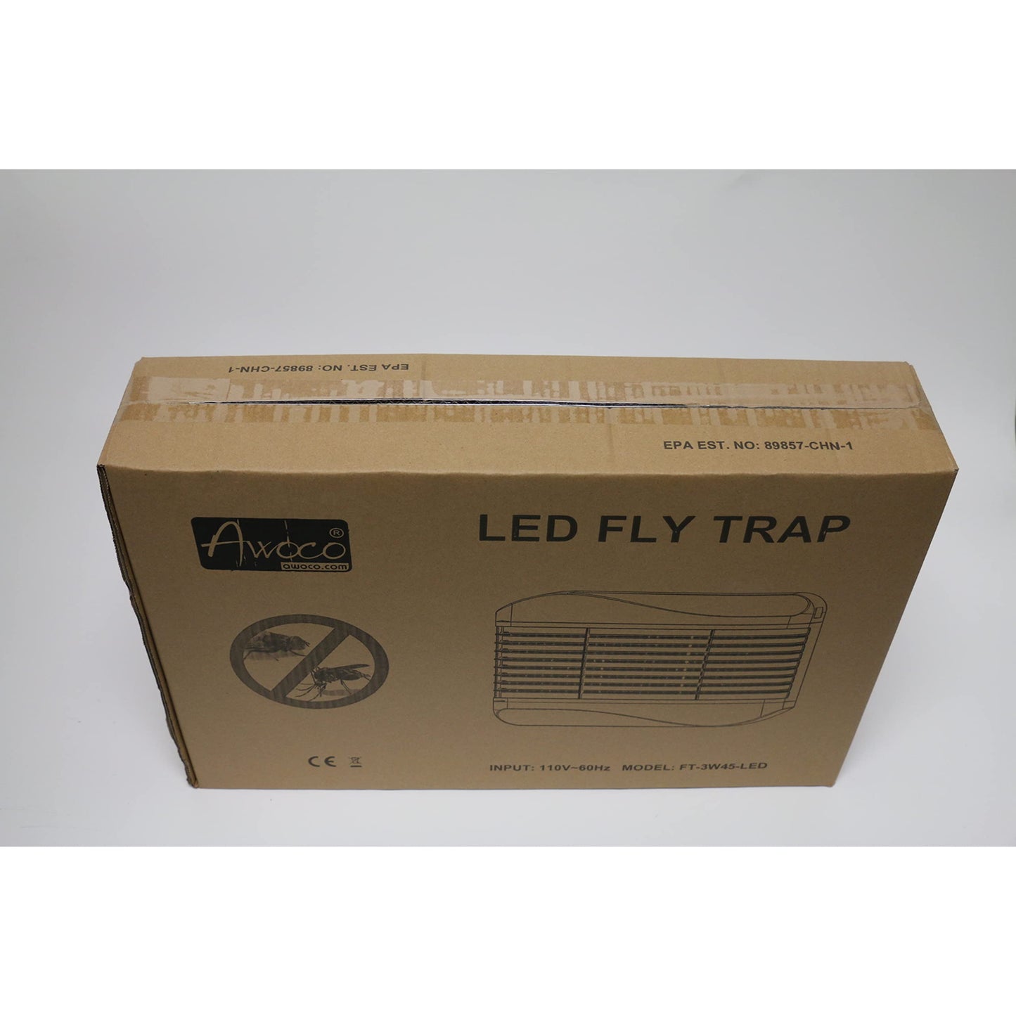 Awoco LED 15W 100V-240V Wall Mount Sticky Fly Trap Lamp with 3 LED UV Lights for Capturing Flies, Mosquitoes, Moths and Flying Insects (Fly Trap + 6 Glue Boards)…