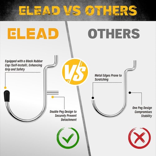 ELEAD Pegboard Hooks Kit - 297 Pieces with Bins for Tool Organization | Fits 1/8" & 1/4" Pegboards