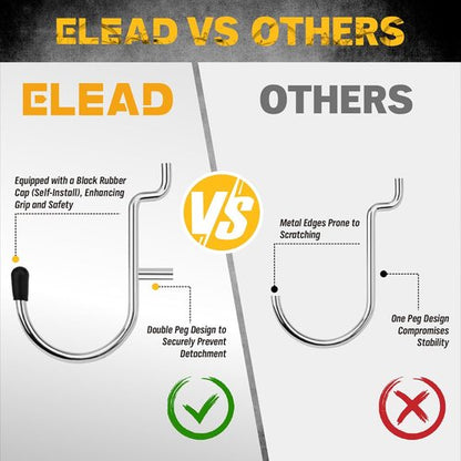 ELEAD Pegboard Hooks Kit - 297 Pieces with Bins for Tool Organization | Fits 1/8" & 1/4" Pegboards