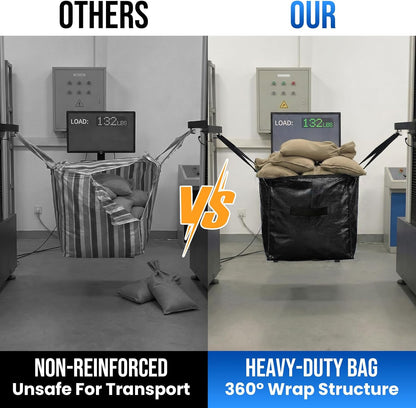 TAILI Extra Large Moving Bags - 4 Pack Heavy Duty Totes with Visible Window & Wrap Around Handles