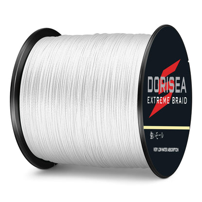 Dorisea Extreme Braid 100% Pe White Braided Fishing Line 109Yards-2187Yards 6-550Lb Test Fishing Wire Fishing String Incredible Superline Zero Stretch (2000m/2187Yards 200lb/0.75mm(8Strands))
