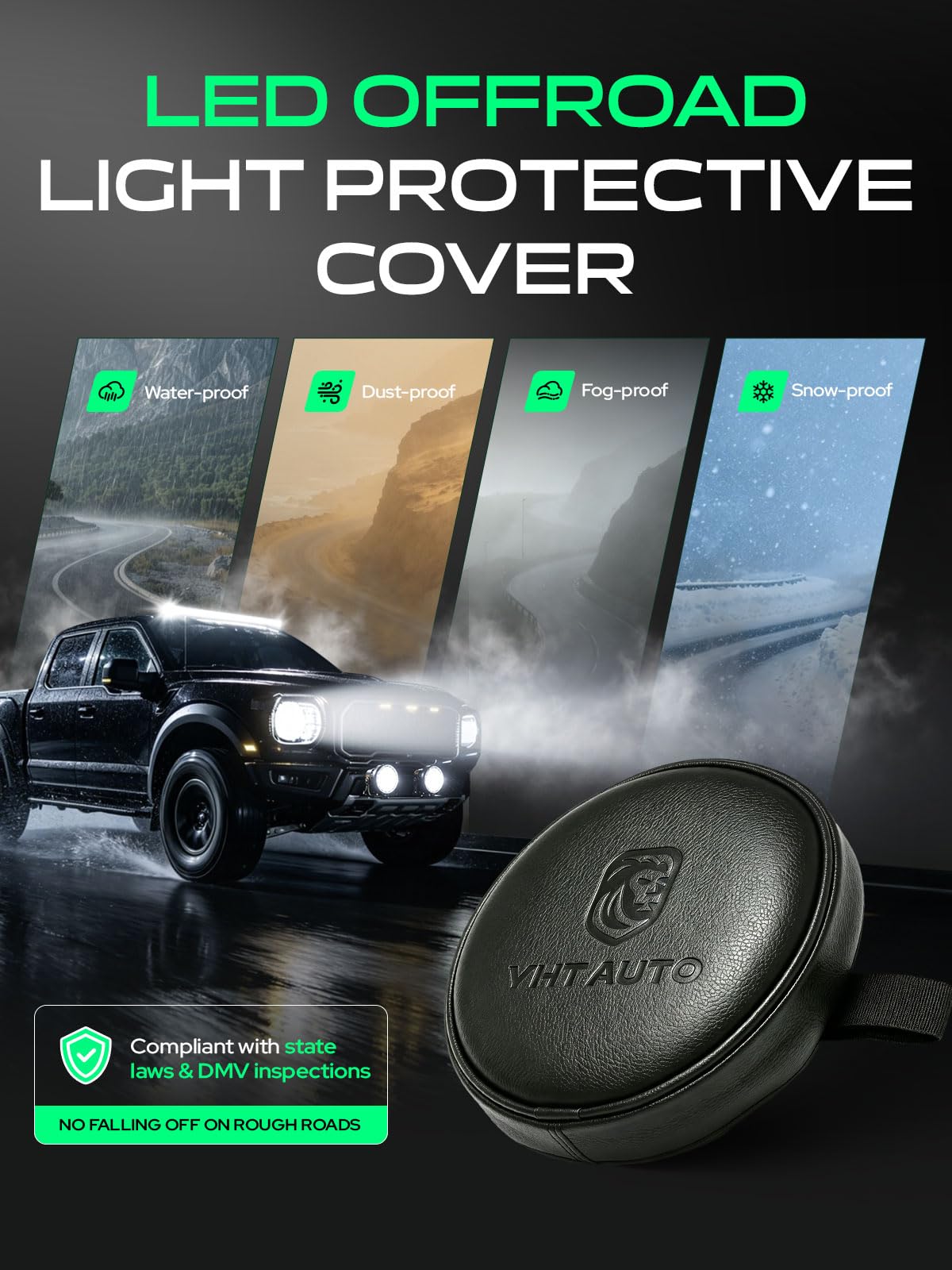 YHTAUTO 5.5 Inch LED Light Bars & Light Cover, 40W, 4000LM, 5700K, Spot Beam Off Road Camper Driving Pod Light for Motorcycle ATV UTV Dirt Bike 4x4 Truck Boat Trailer IP67 Waterproof Lamp