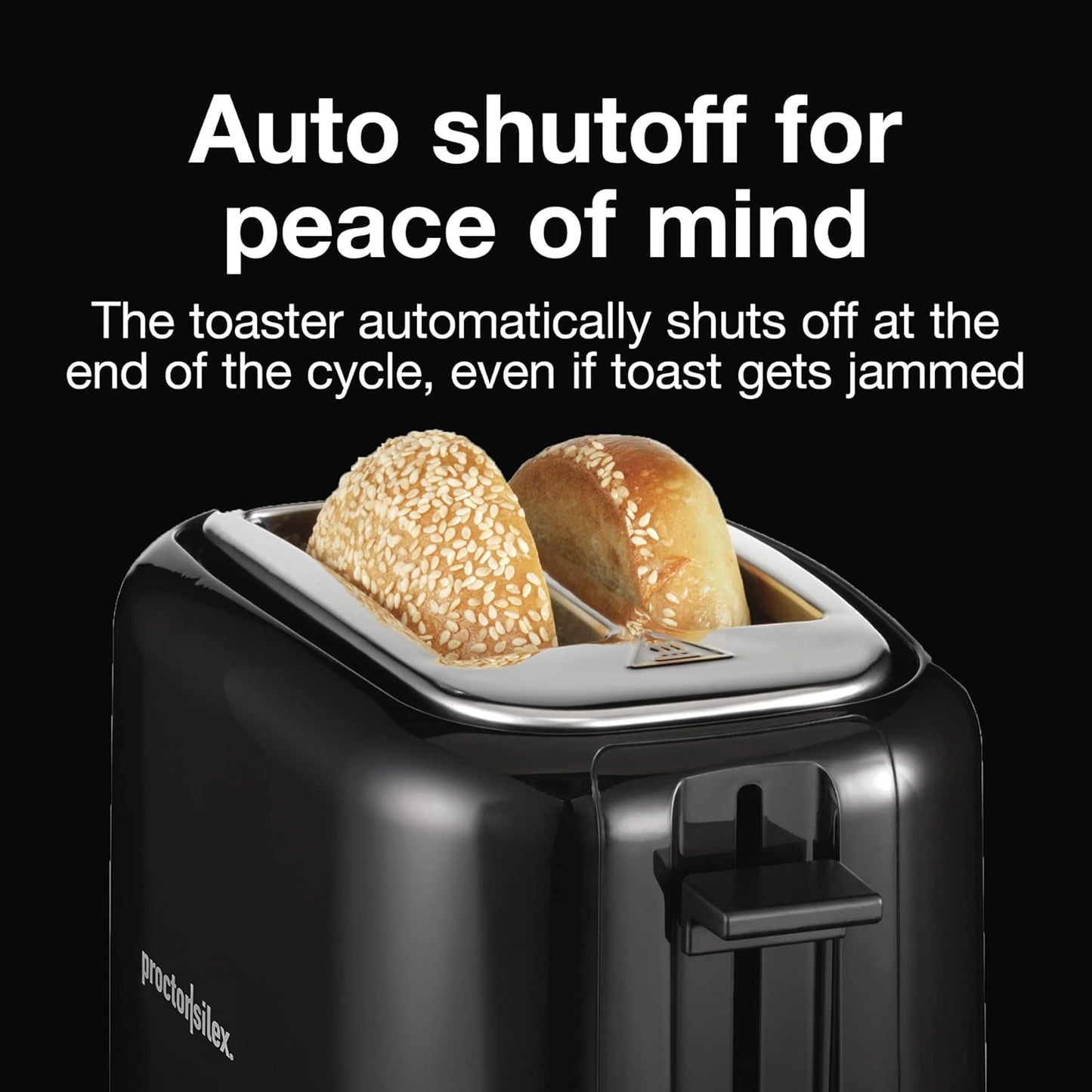 Proctor Silex 2-Slice Toaster - Extra Wide Slots for Bagels, Cool-Touch Walls, Black