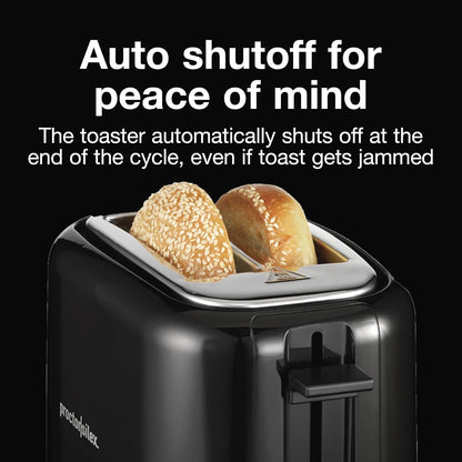 Proctor Silex 2-Slice Toaster - Extra Wide Slots for Bagels, Cool-Touch Walls, Black