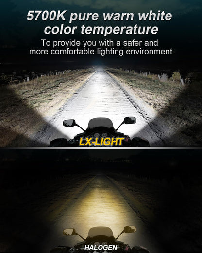 LX-LIGHT Silver 1200% Bright 180W 7 Inch LED Headlight with 4.5 Inch LED Fog lights Compatible with Road King Road Glide Street Glide Electra Glide Ultra Limited Trike Heritage Softail Fat Boy