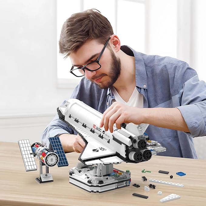 JMBricklayer Space Shuttle Building Sets for Adult Airplane Spaceship Space Toys for Kids Teens Gifts for adults Boys Girls 8 9 10 11 12 13 14+ Collectible Display Model with Adjustable Stand 70122