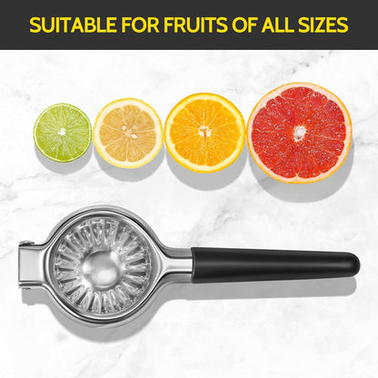Sopito Stainless Steel Lemon Squeezer - Heavy Duty Citrus Press with Large Bowl & Non-Slip Grip