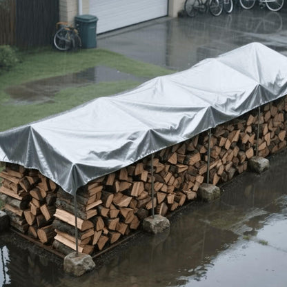 EEATUZTL 24x30FT Tarps Heavy Duty Waterproof, 12 Mil Silver Heavy Duty Tarps with Grommets Reinforced Edges, UV Resistant, Tear&Fade Resistant, Large Covers for Patio Camping Roof Outdoors