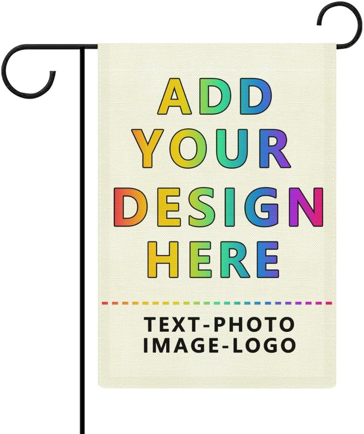 Skiennix Custom Garden Flag - Personalized Outdoor Yard Decor | Double-Sided 12.5x18 & 28x40 Sizes