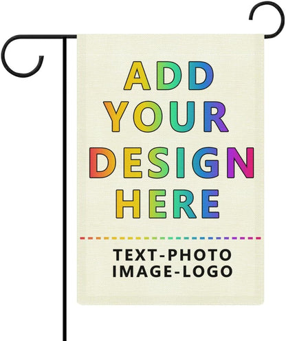 Skiennix Custom Garden Flag - Personalized Outdoor Yard Decor | Double-Sided 12.5x18 & 28x40 Sizes