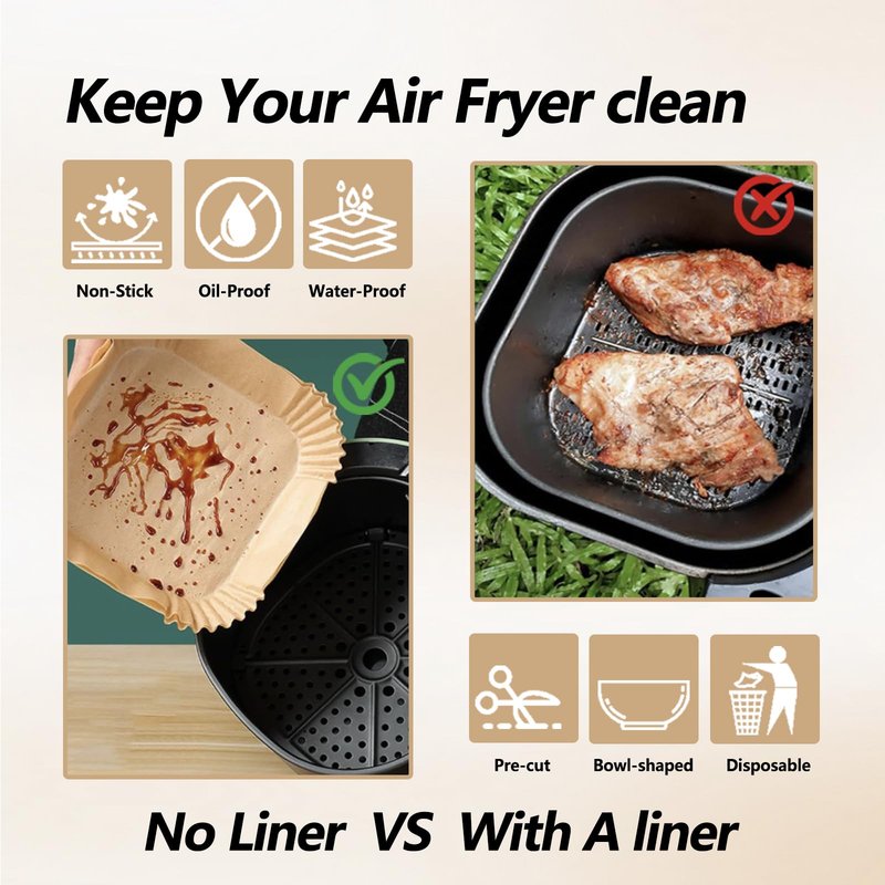 300PCS Air Fryer Liners disposable for Ninja Crispi,Air Fryer Accessories for Ninja Crispi 4-in-1 Portable Glass Cooking System,Suitable for Ninja Crispi Containers