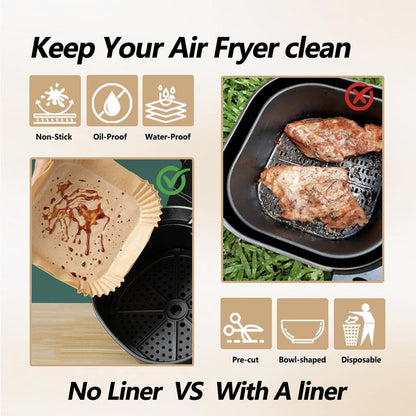 300PCS Air Fryer Liners disposable for Ninja Crispi,Air Fryer Accessories for Ninja Crispi 4-in-1 Portable Glass Cooking System,Suitable for Ninja Crispi Containers