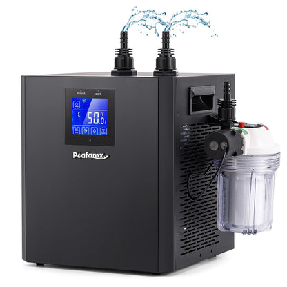Poafamx Water Chiller for Cold Plunge, 1/3 HP Ice Bath Chiller with External Water Pump Filter Insulated Hoses, Quiet 79Gal Ice Bath Cooler for Cold Therapy Athletes Recovery Home Use 110V
