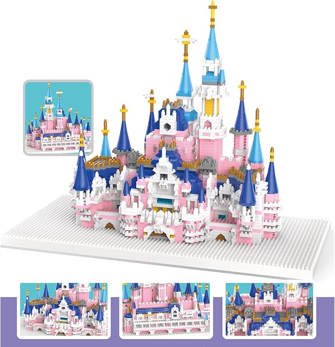 3008 Pcs Castle Architecture Mini Building Blocks Set for Adults – Micro Building Bricks Model Kit – Educational Architecture Model – Ages 14+