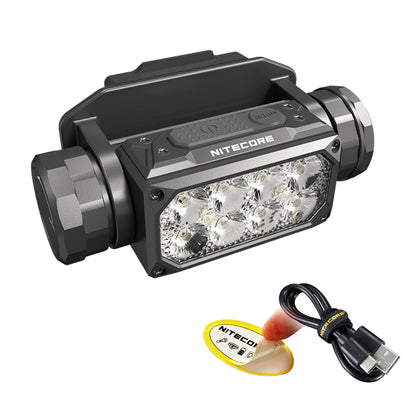 Nitecore HC65M UHE 2000 Lumen Tactical Helmet Light Headlamp, NVG Mountable USB-C Rechargeable with Red and White Lights