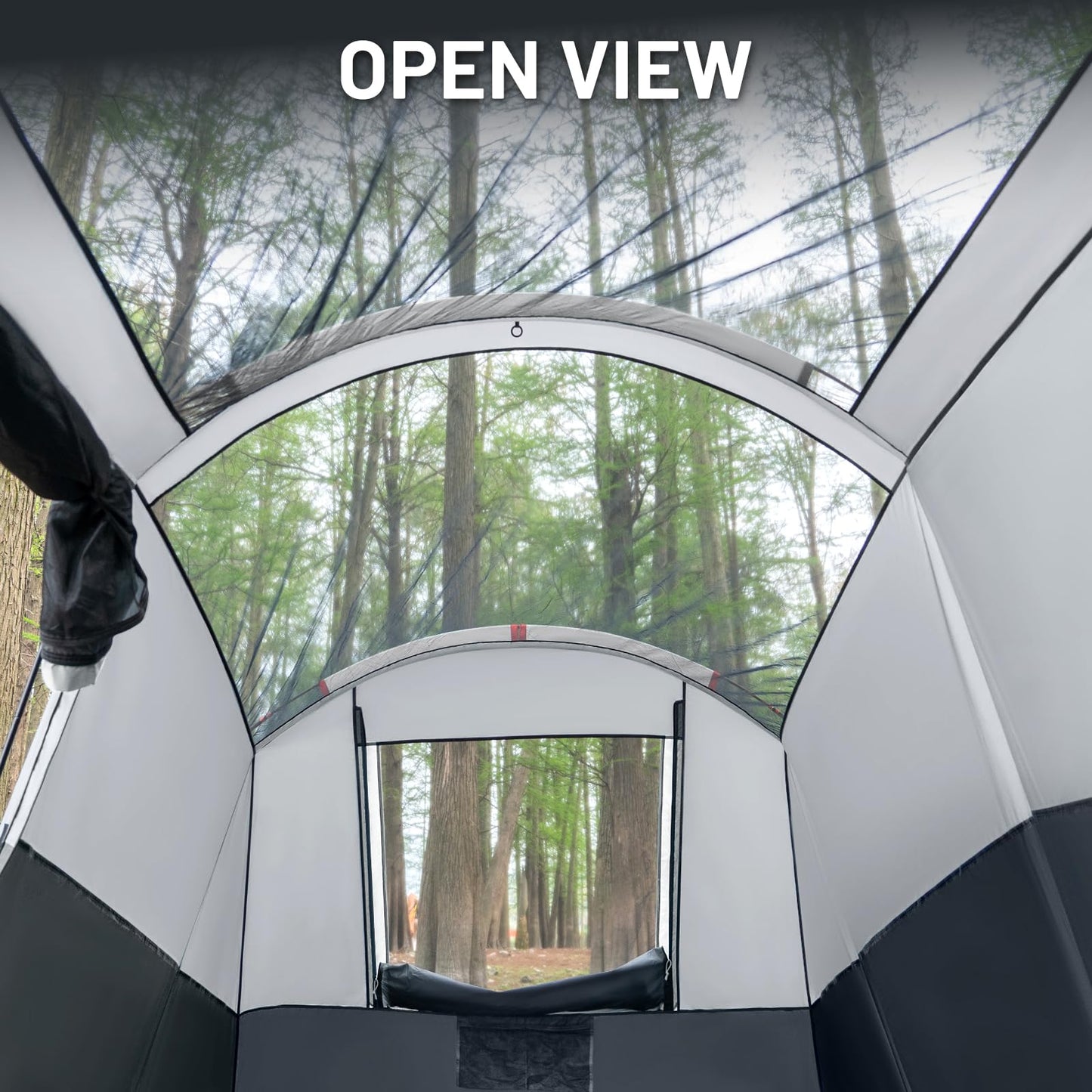 TIMBER RIDGE 8 Person Family Camping Tent with Screen Room, Double Layer Waterproof Weather Resistant Big Tunnel Tent with Rainfly Carry Bag, Large Family Tent for Outdoor Party 20ft x 8ft x 76in
