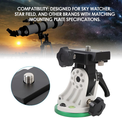 Latitude Adjustment Seat, Flexible 90° Adjustment Equatorial Wedge Instrument Latitude Base, Telescope Mount for Astronomy Telescope Accessory