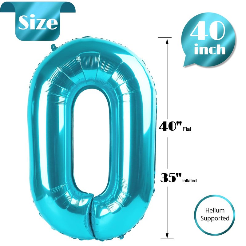 Blue Number 22 Balloon 40 inch, 22 Number Balloons, 22nd Blue Birthday Decorations, 22 Year Old Women Men blue Party Supplies