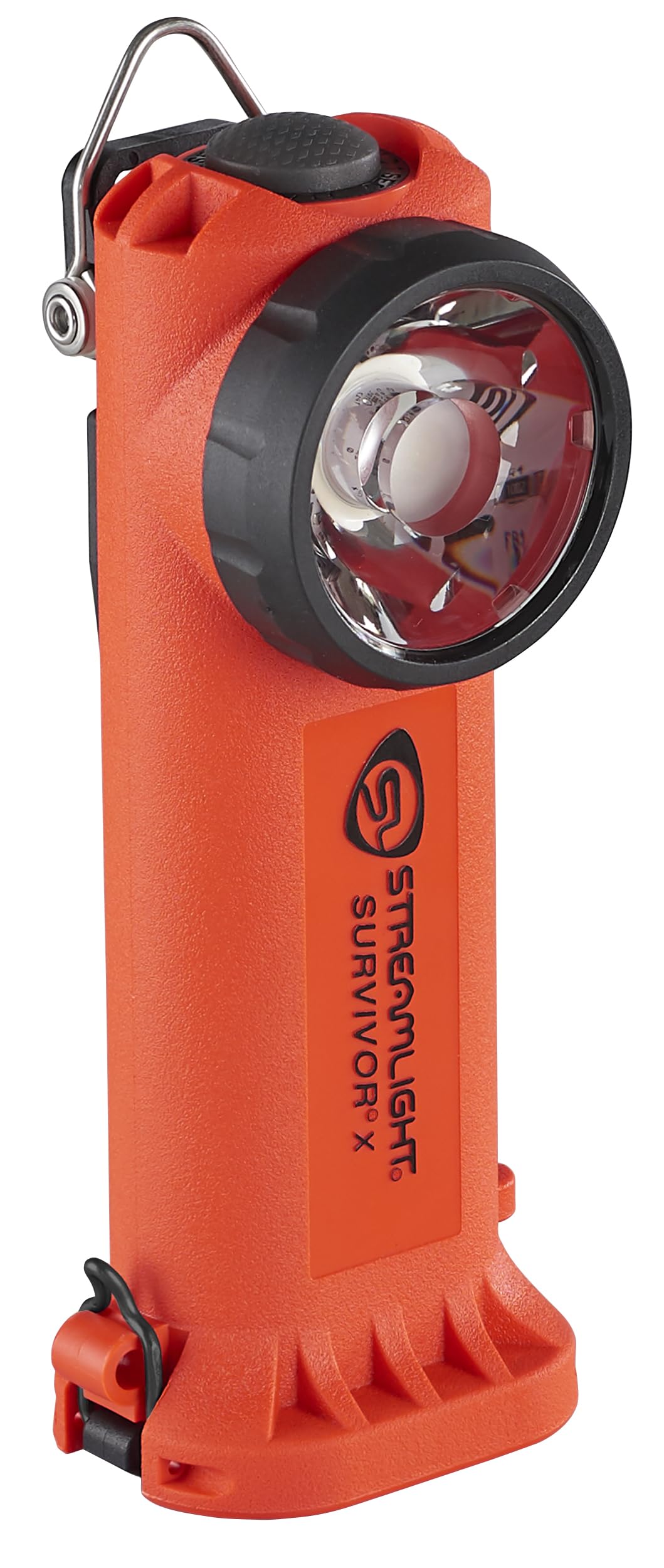 Streamlight 90044 Survivor X USB 250-Lumen USB Rechargeable Right-Angle Firefighter's Flashlight with Rechargeable Battery Pack, Orange