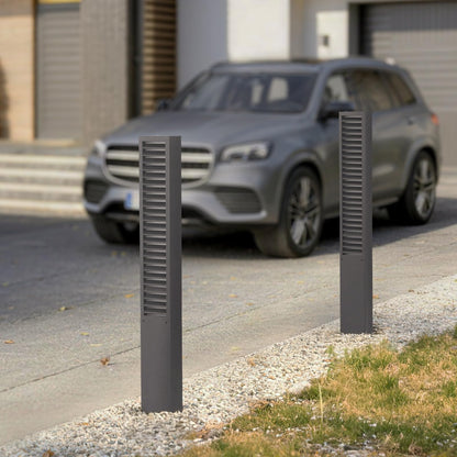 PAKEDANDUN Landscape Path Lights, 39" Pathway Lights, 3000K Outdoor Driveway Light, IP65 Waterproof Modern Bollard Landscape Lighting, Bollards Light Path Led Wired for Patio Lawn Garden Walkway