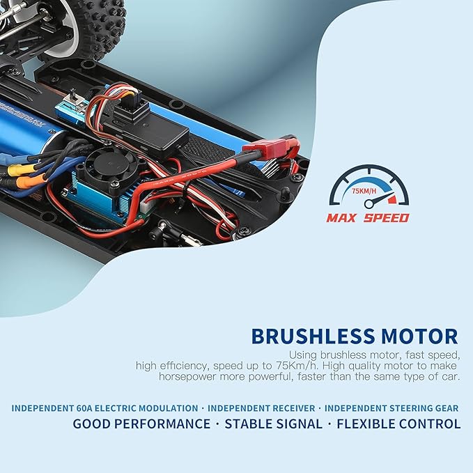 GoolRC WLtoys 124017 V2 RC Car 1:12 Scale 2.4GHz Remote Control Off-Road Buggy Drift Car RTR with Brushless Motor and Metal Chassis for Adults