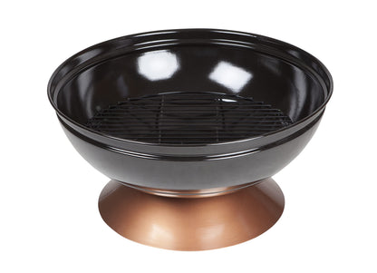Fire Pit Degano Round Wood Burning Lightweight Portable Outdoor Firepit Backyard Fireplace Also Included Wood & Cooking Grate - Black Copper - 26"
